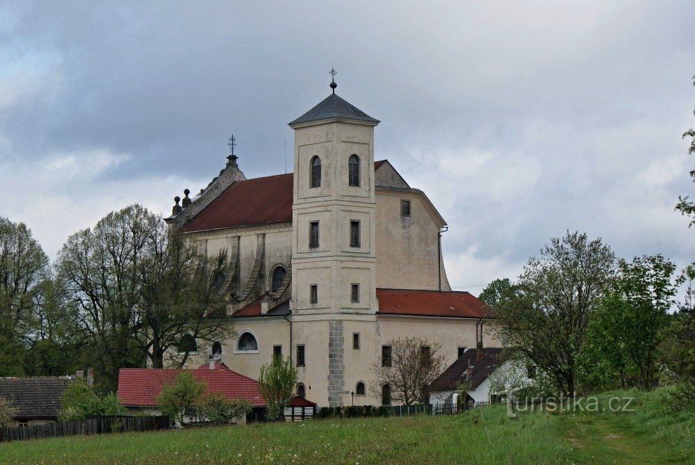 afstikker til kirken i Klosteret