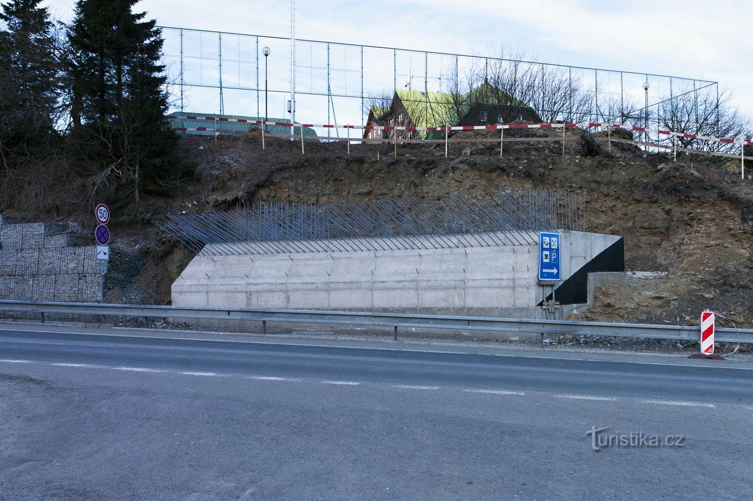 As fundações da ponte na República Checa