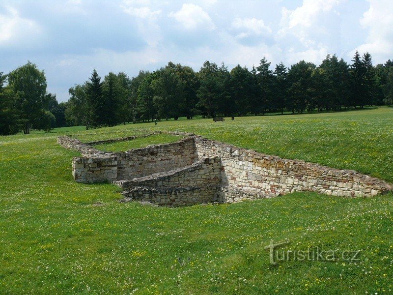 The foundations of the Horák farm