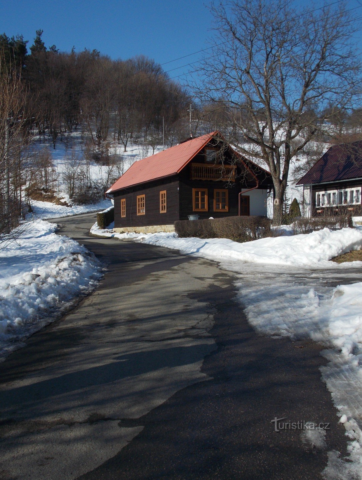 De hoeken van het dorp Ublo bij Zlín