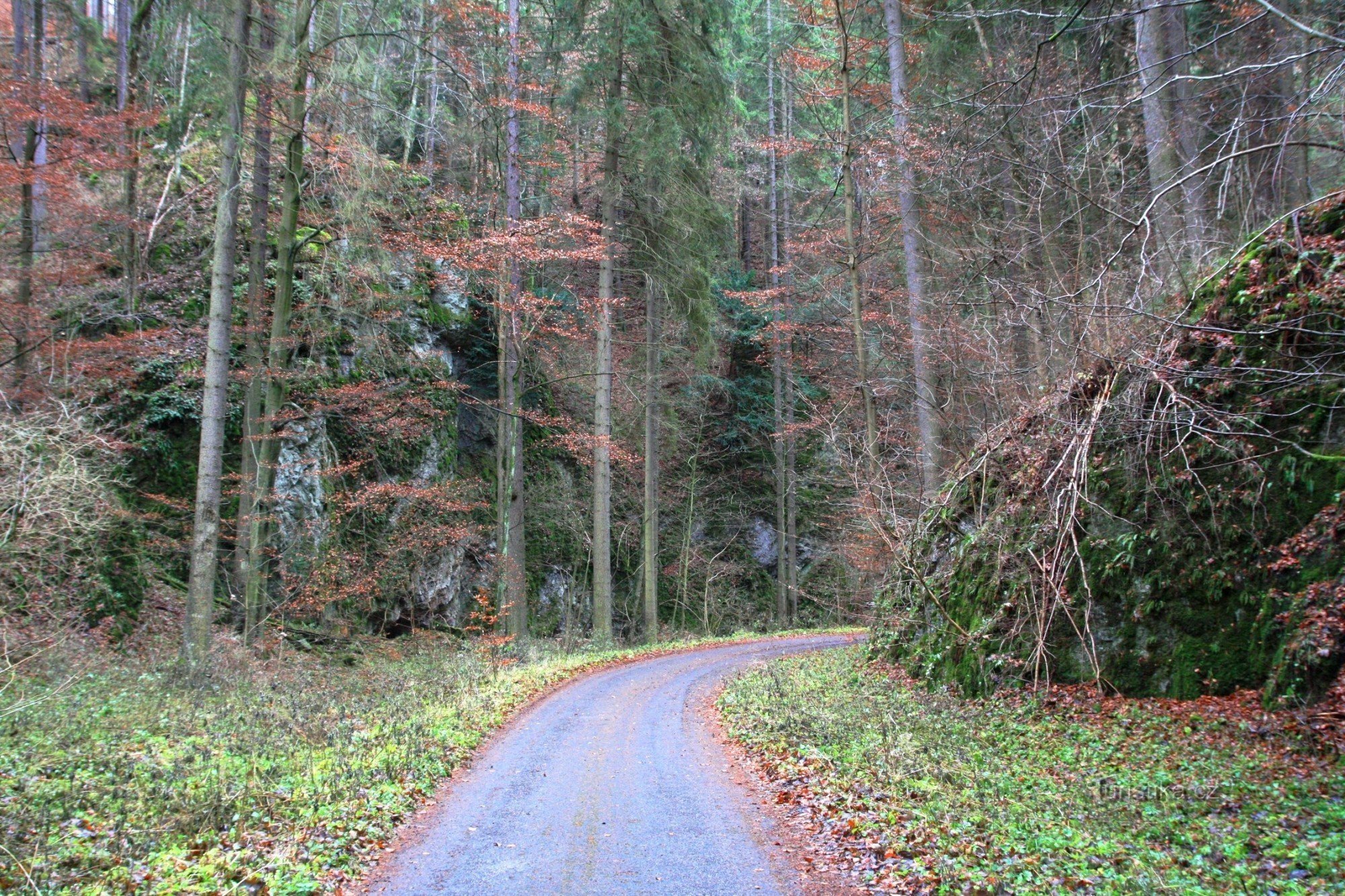 Die Wende der Desolate Gully am Felsen von Lucerka