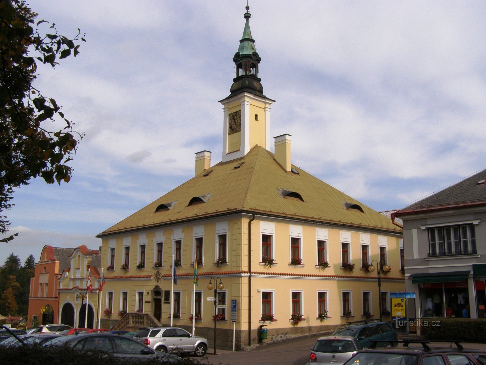 Žamberk - Masaryk-Platz, eine Reihe von Denkmälern