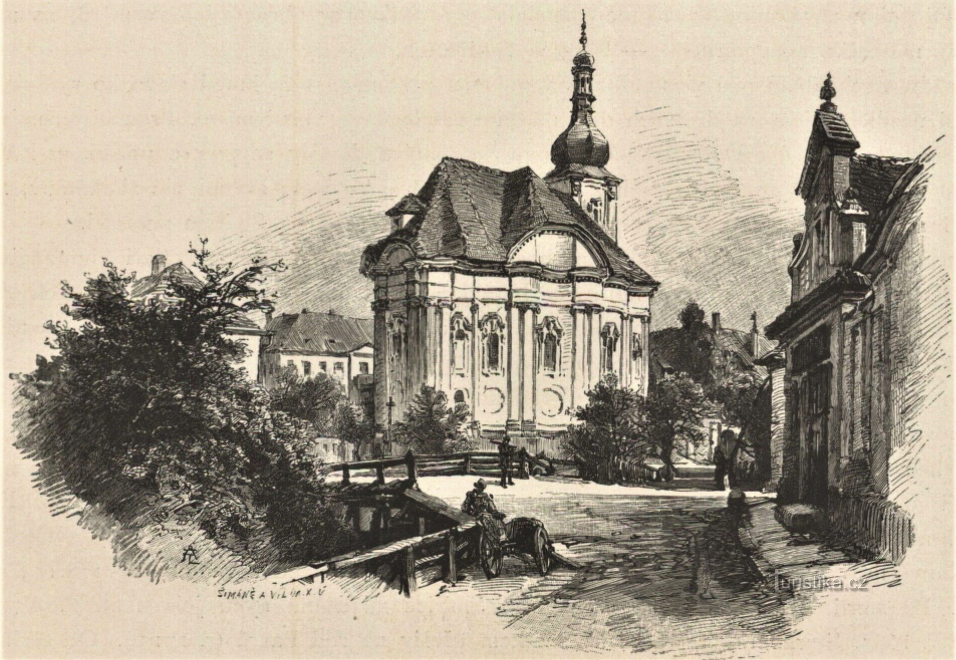 Cappella del castello a Smiřice nella seconda metà del XIX secolo