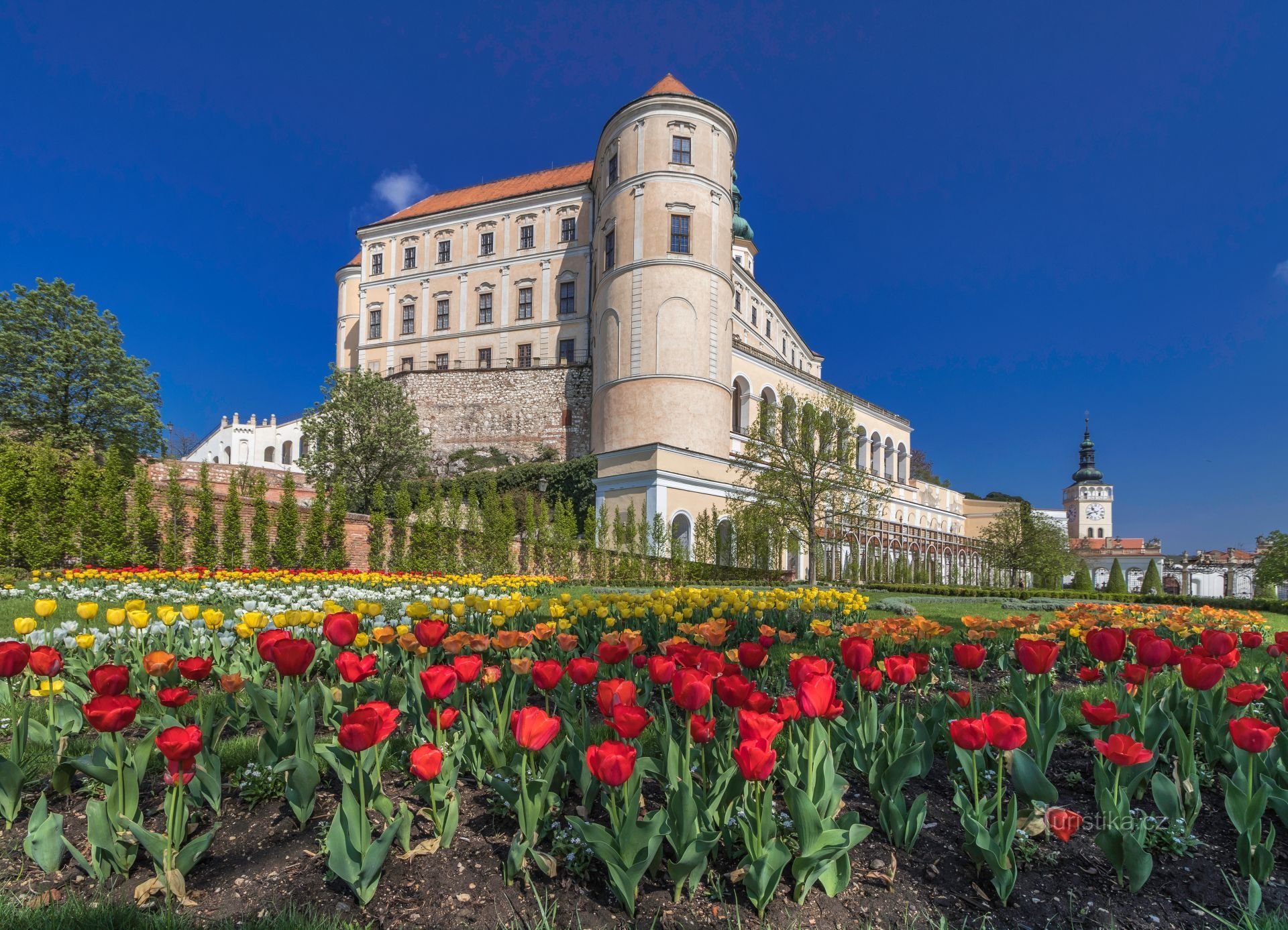 Slottsträdgård i Mikulov