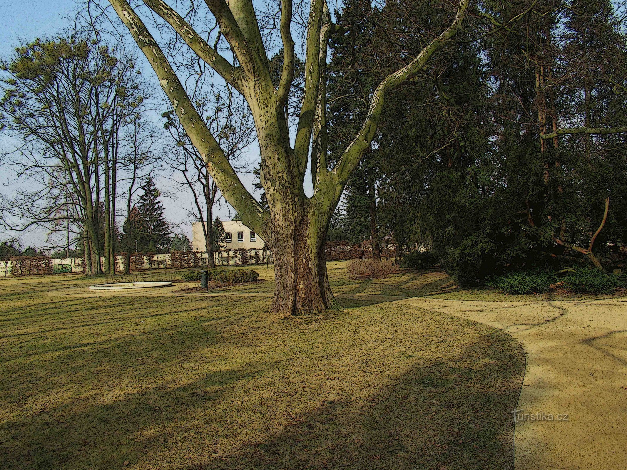 Parque del castillo en Lipník nad Bečvou