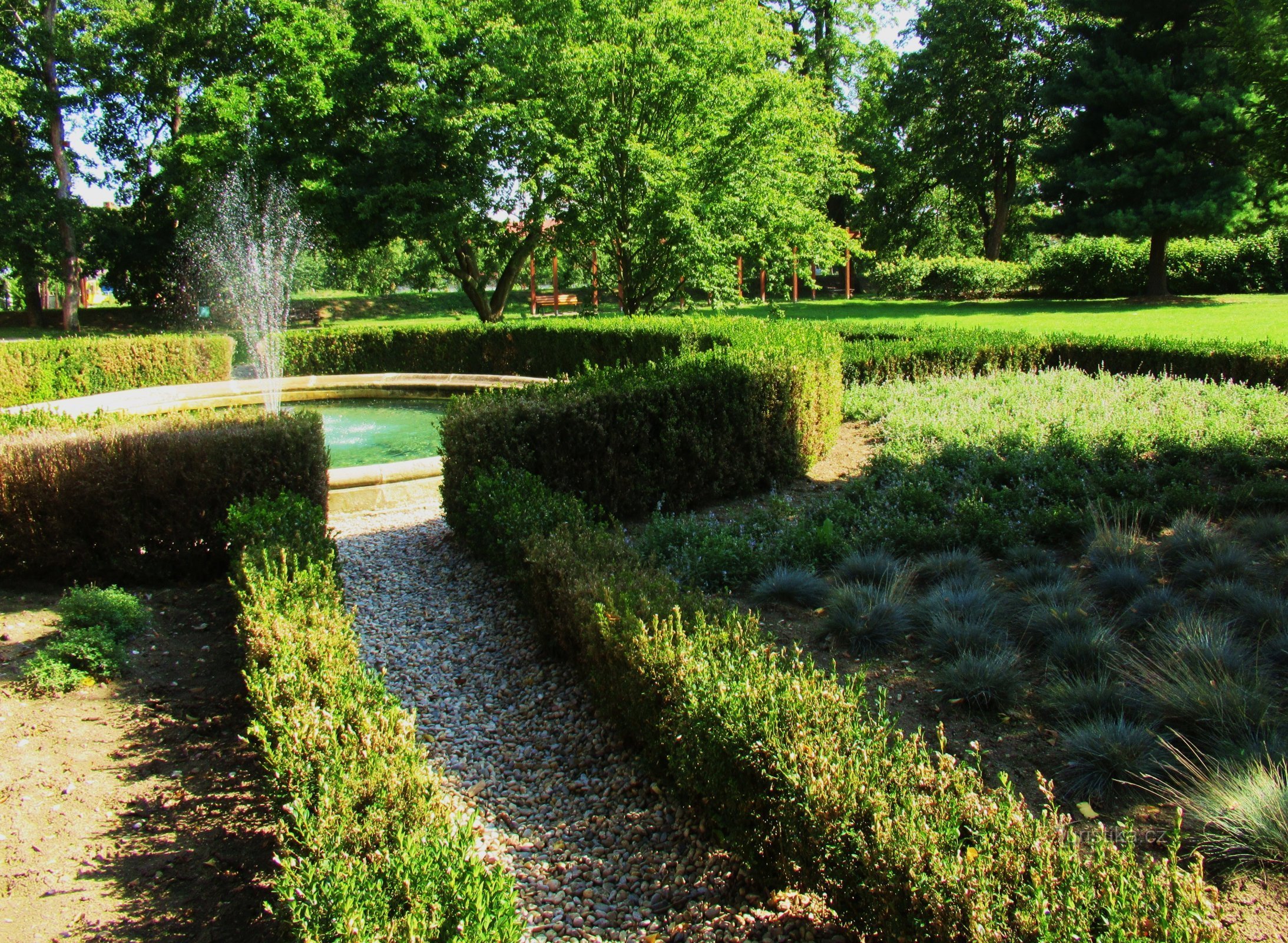 Park zamkowy w miejscowości Veselí nad Moravou