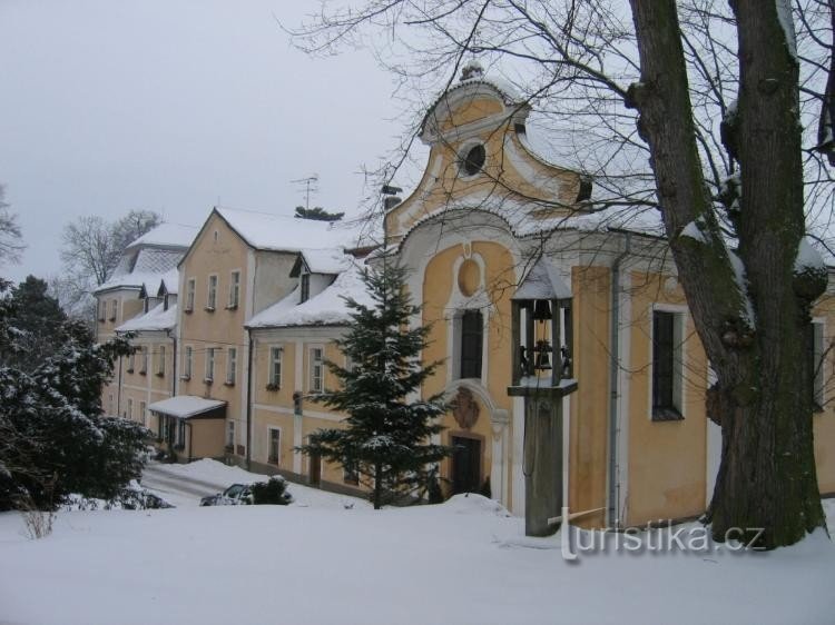 Château: Vue générale du château depuis la route