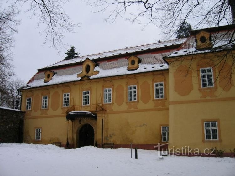 Castelul: intrarea principală în castel