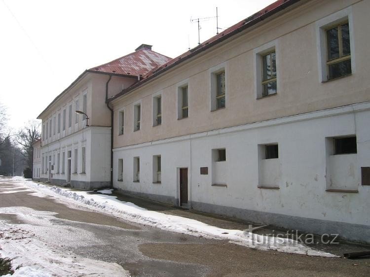 Castle from the southeast: Březina Castle