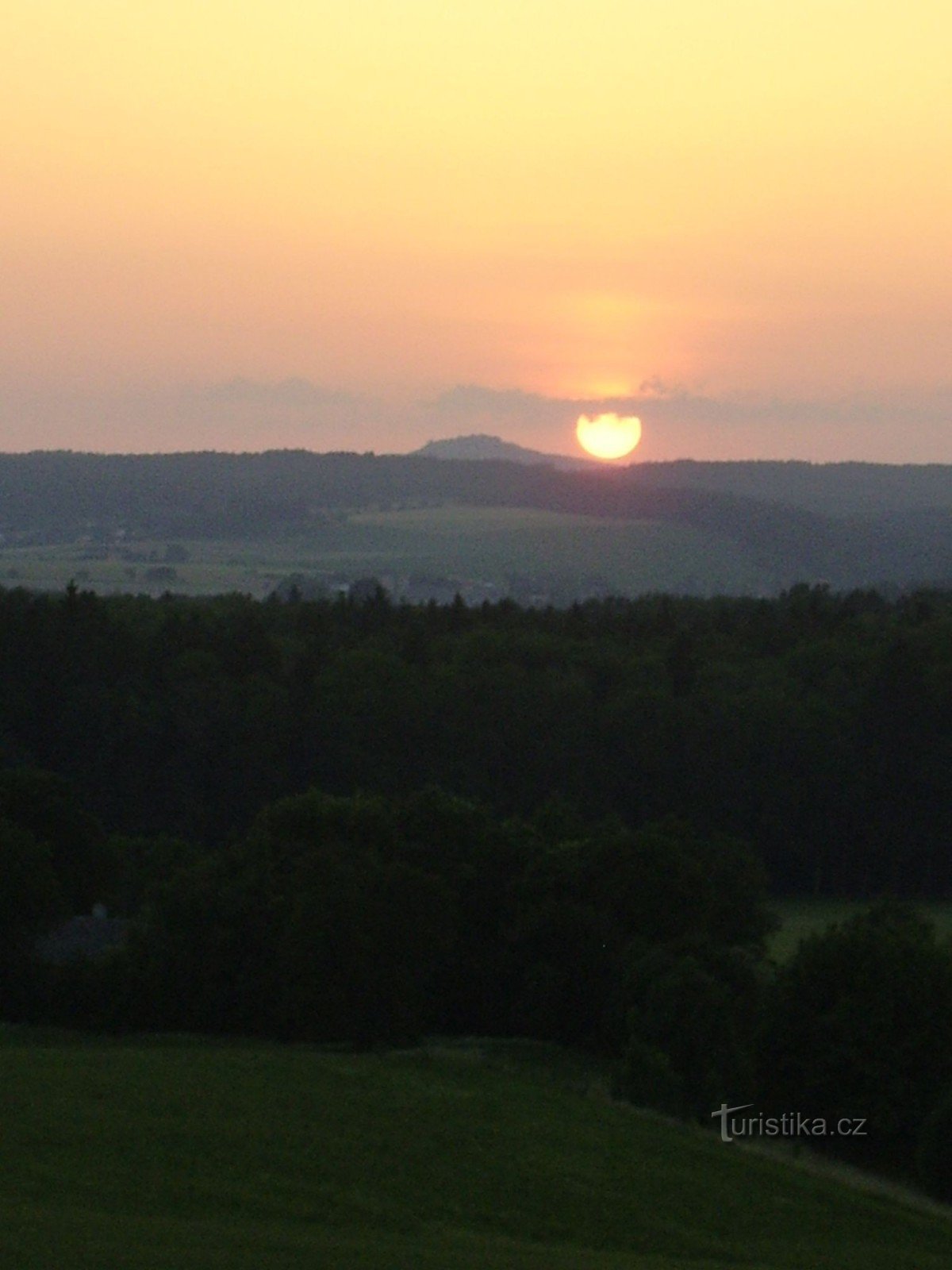 Zonsondergang bij Byšiček