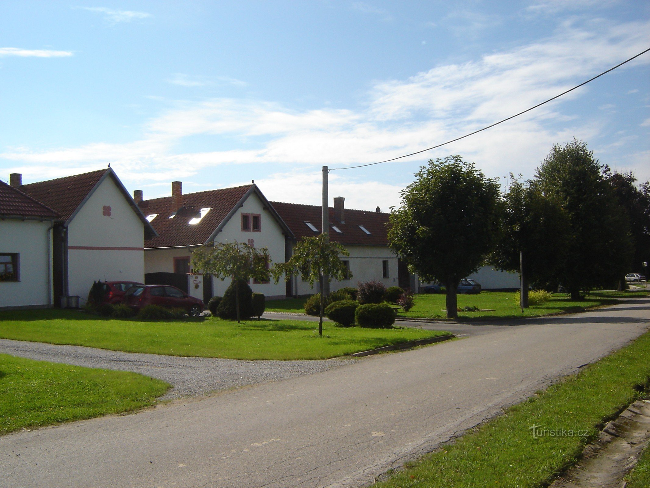 a falu nyugati része - Haškovcova Lhota