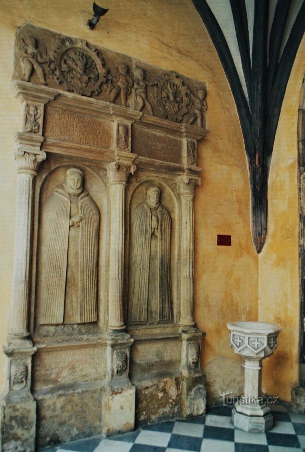 west vestibule with Renaissance tombstones