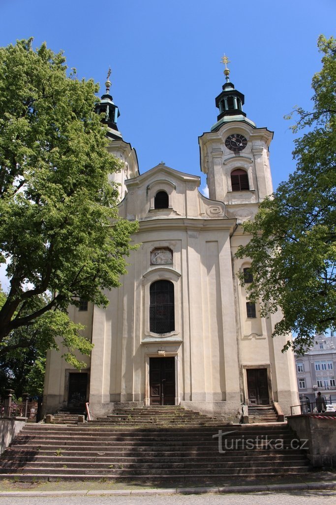 Western facade of the church