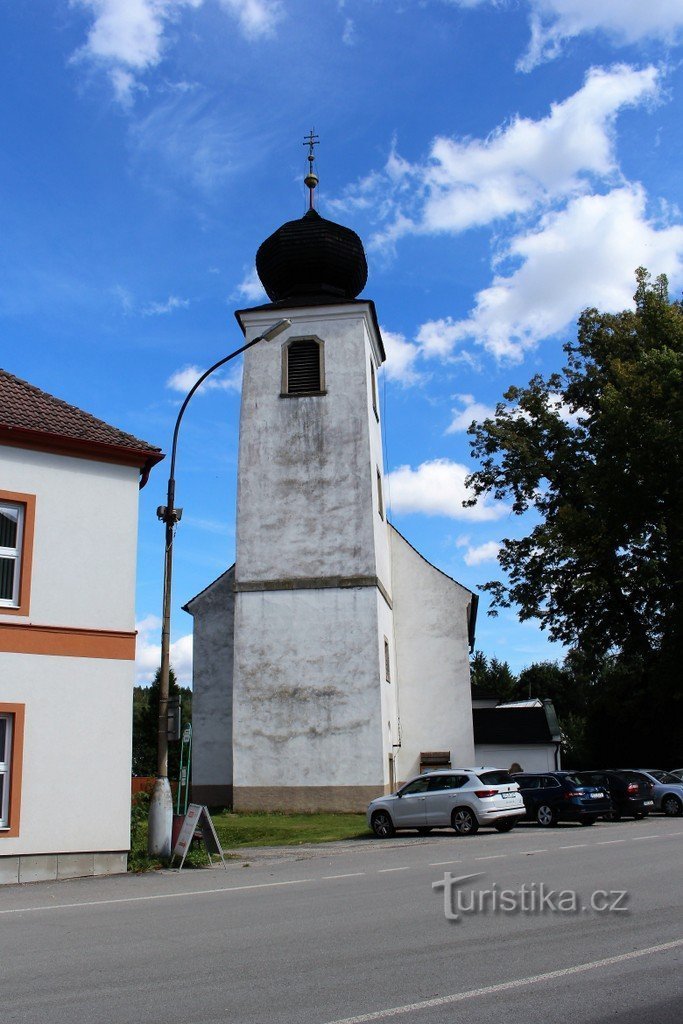 Western facade of the church