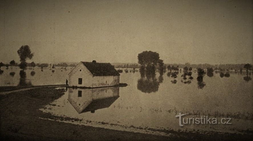 Poplavljena pokrajina med Hradec Králové in Pardubice (1938)