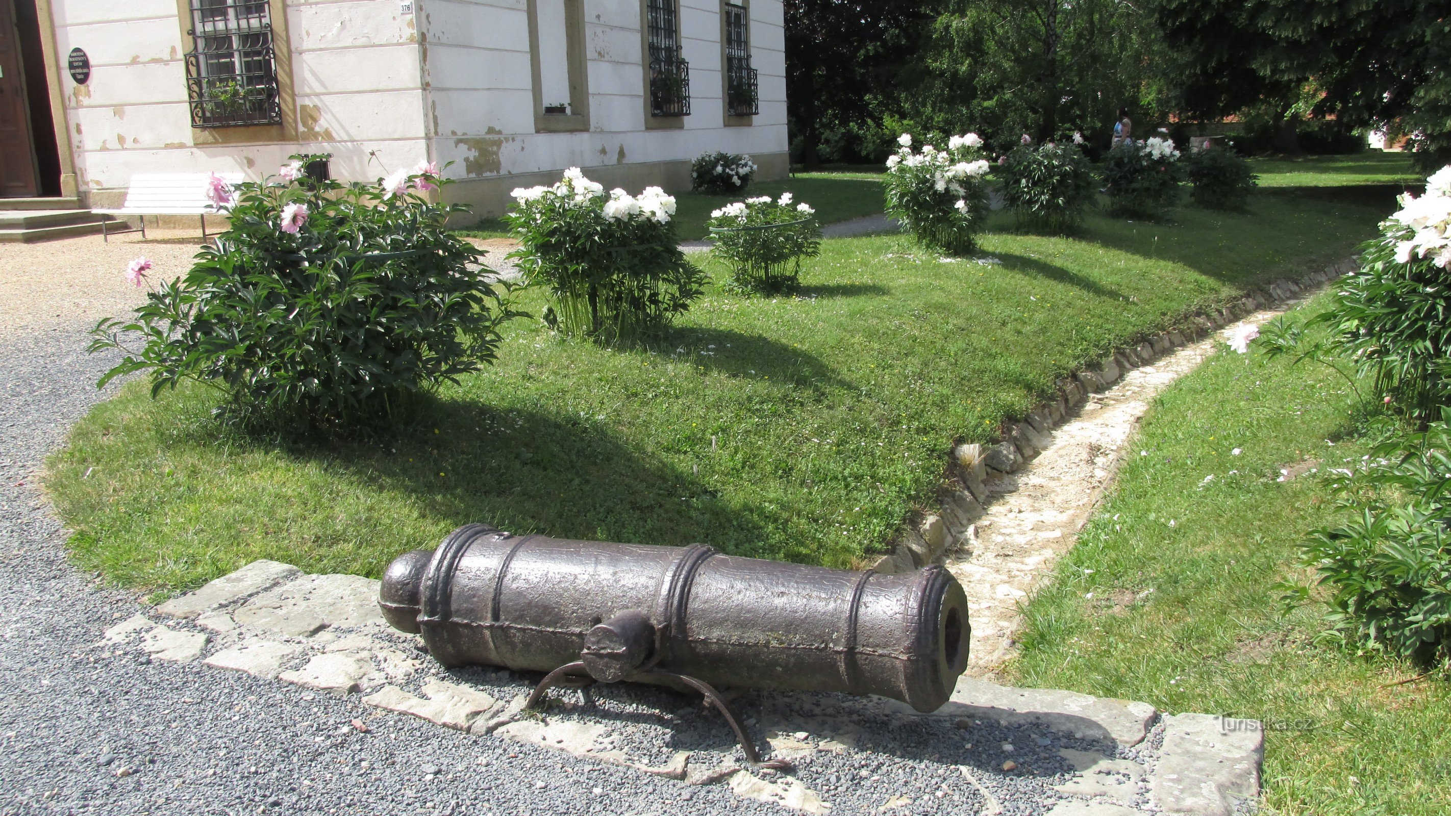 Stop bij het kasteel van Vizovice