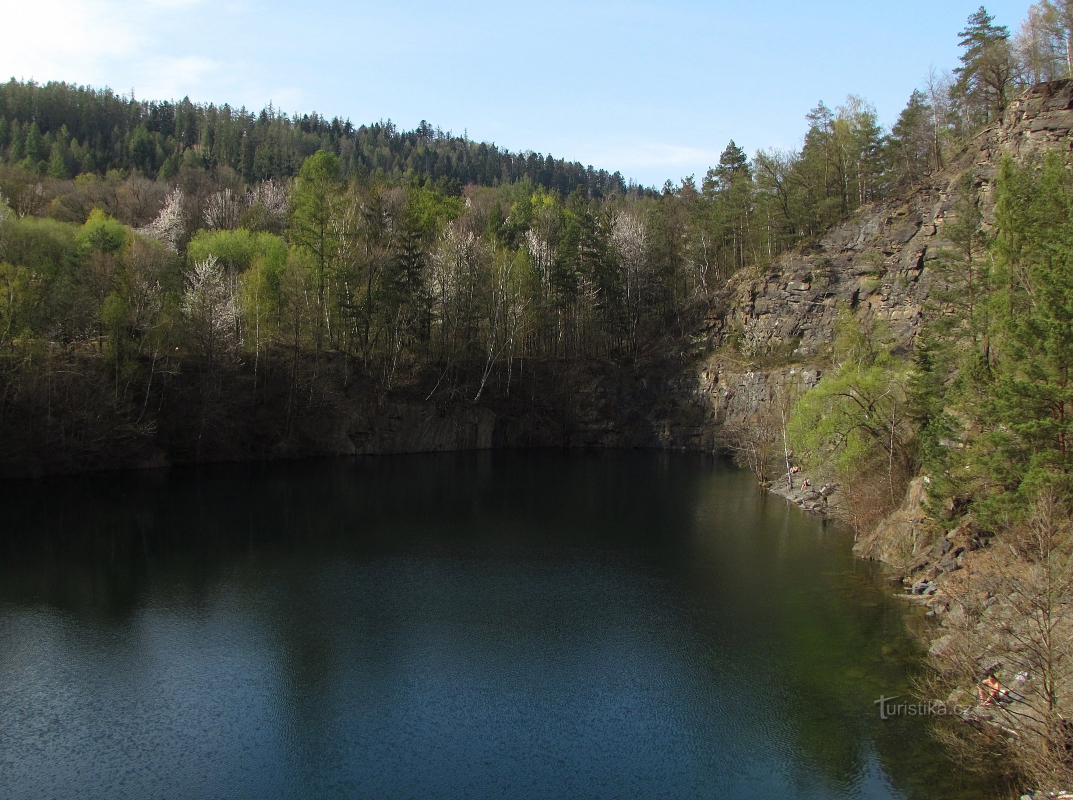 Flooded quarries near Olšovec - Přední and Zadní skála