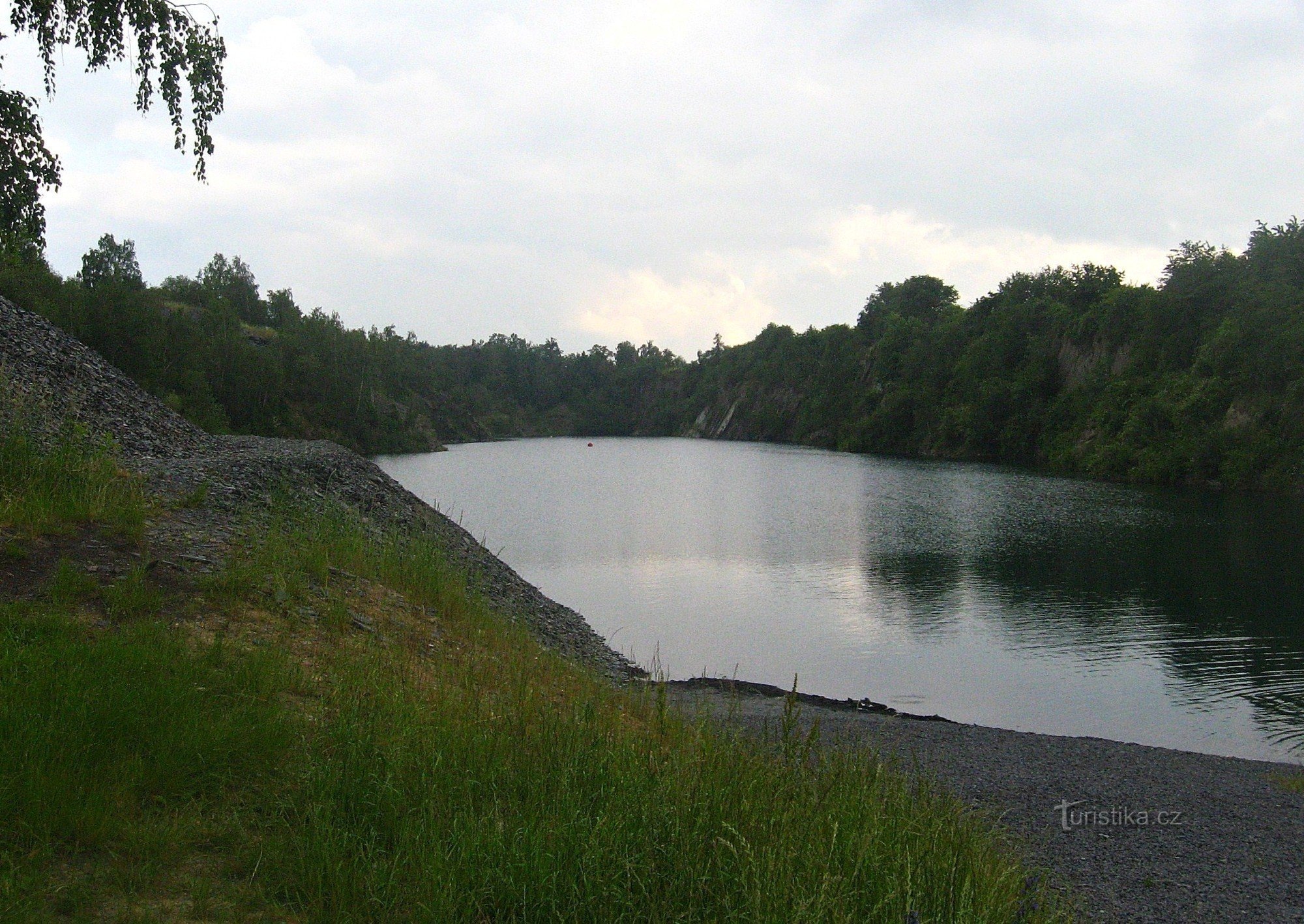 The flooded ŠÍFR quarry near Svobodné Heřmanice