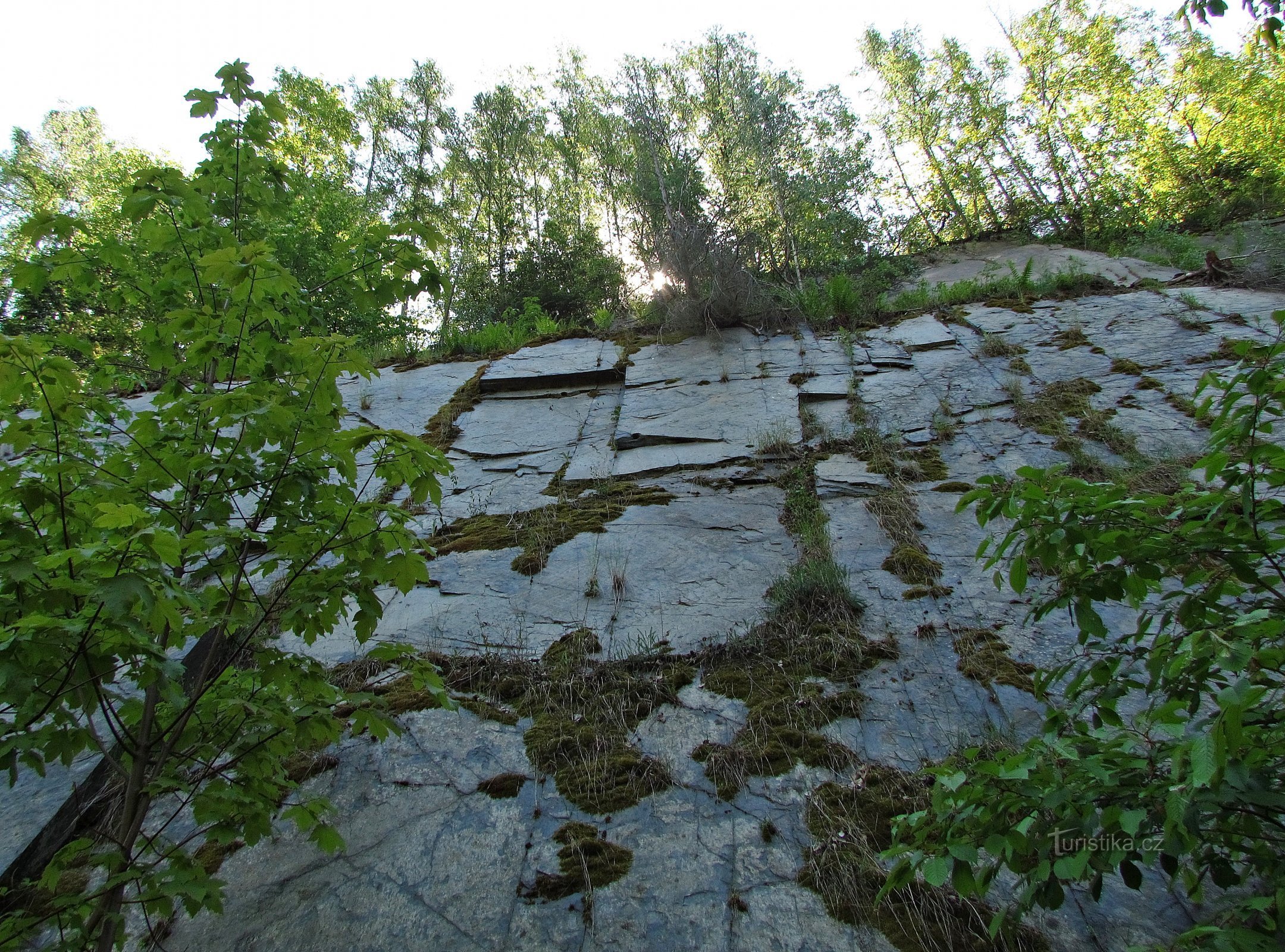 A flooded quarry near Pohořany