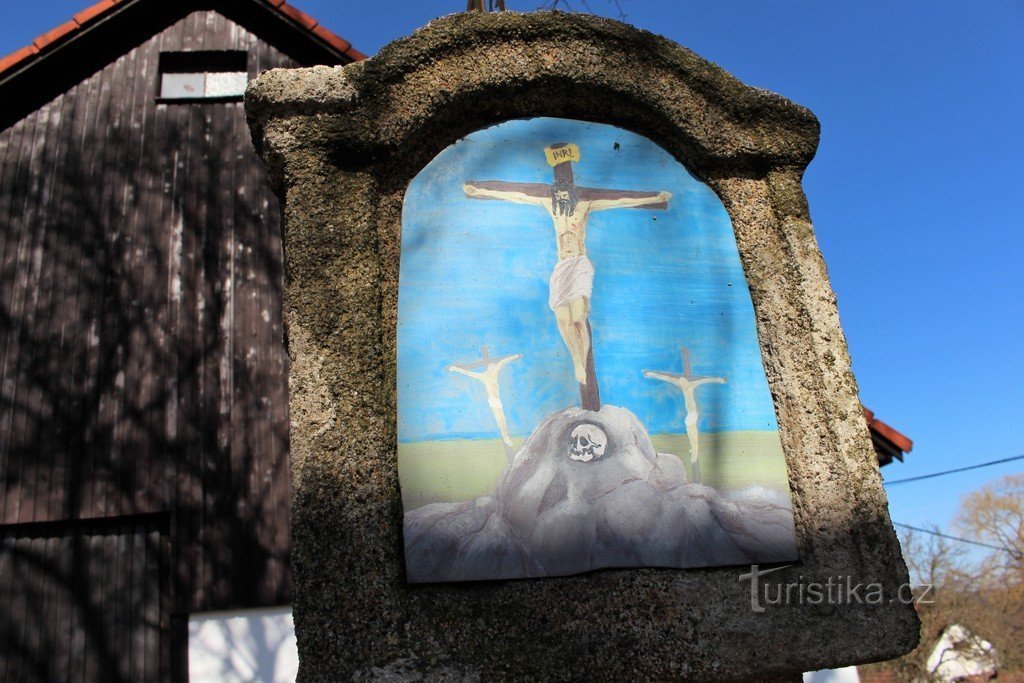 Chor der Passion Gottes, Bild von Christus am Kreuz