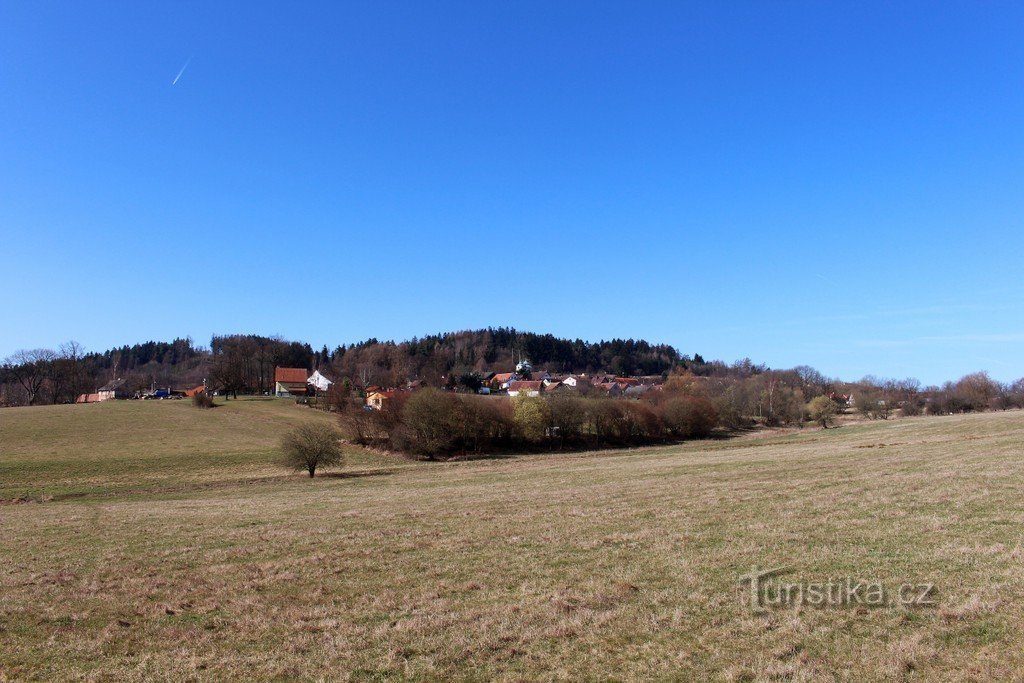 Zborovy, veduta del villaggio da NE