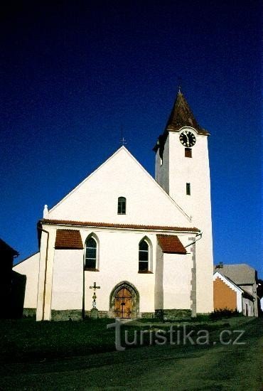Zbraslavice, kyrkan St. Lawrence