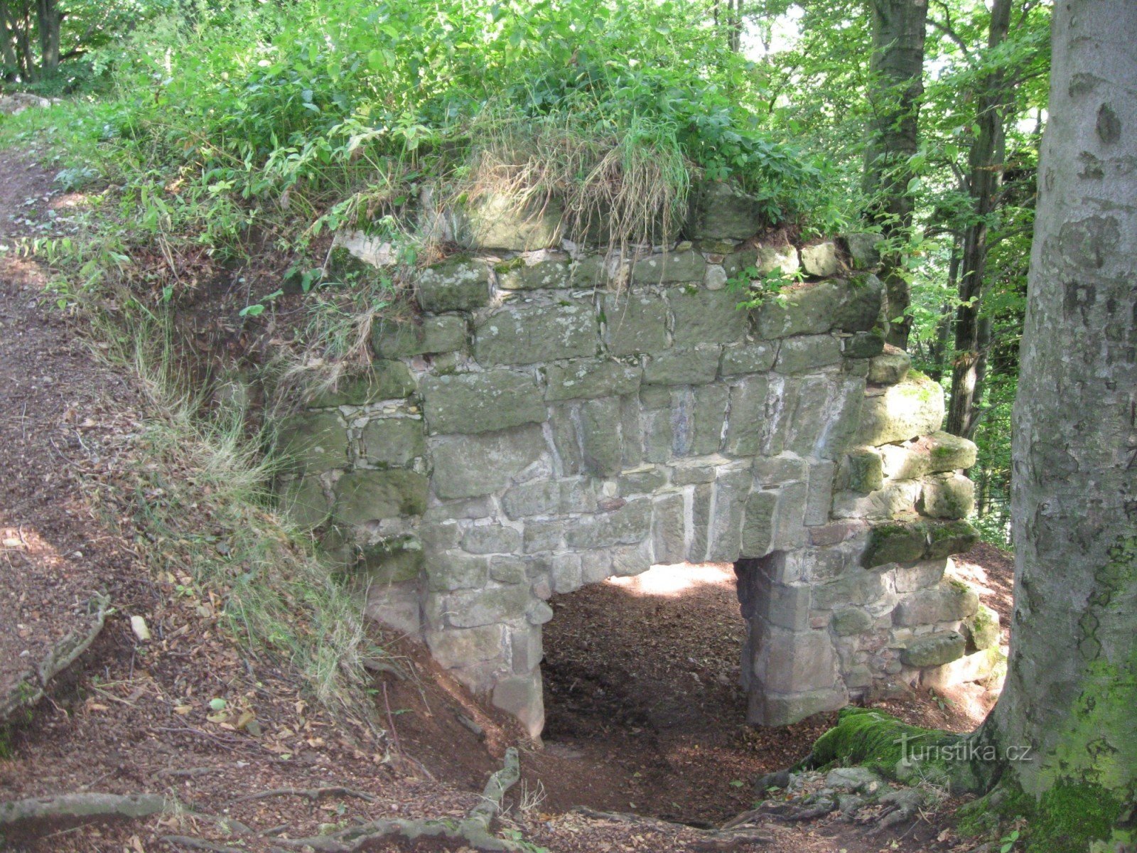 The remains of the walls
