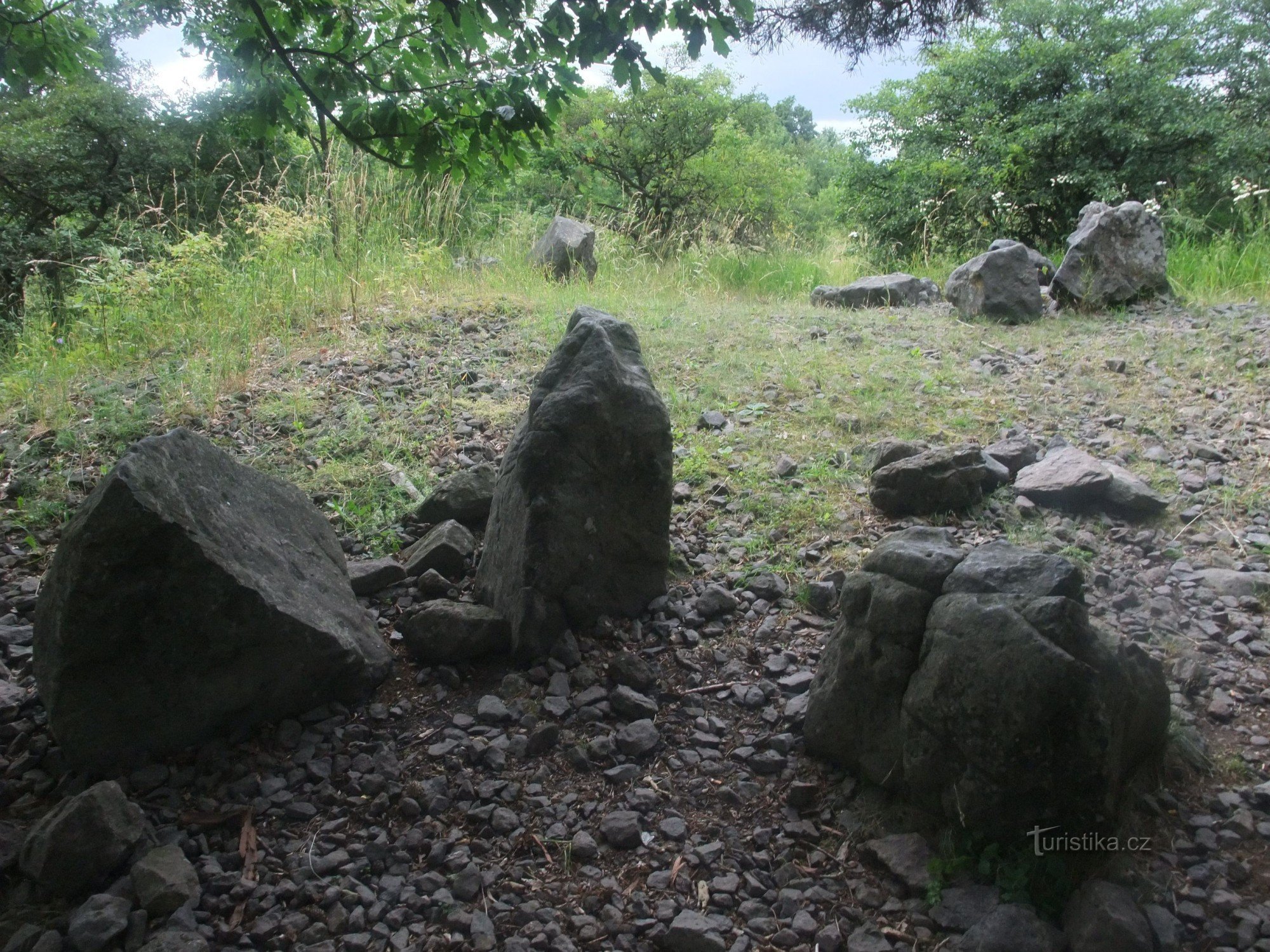 The remains of the castle on Vladař