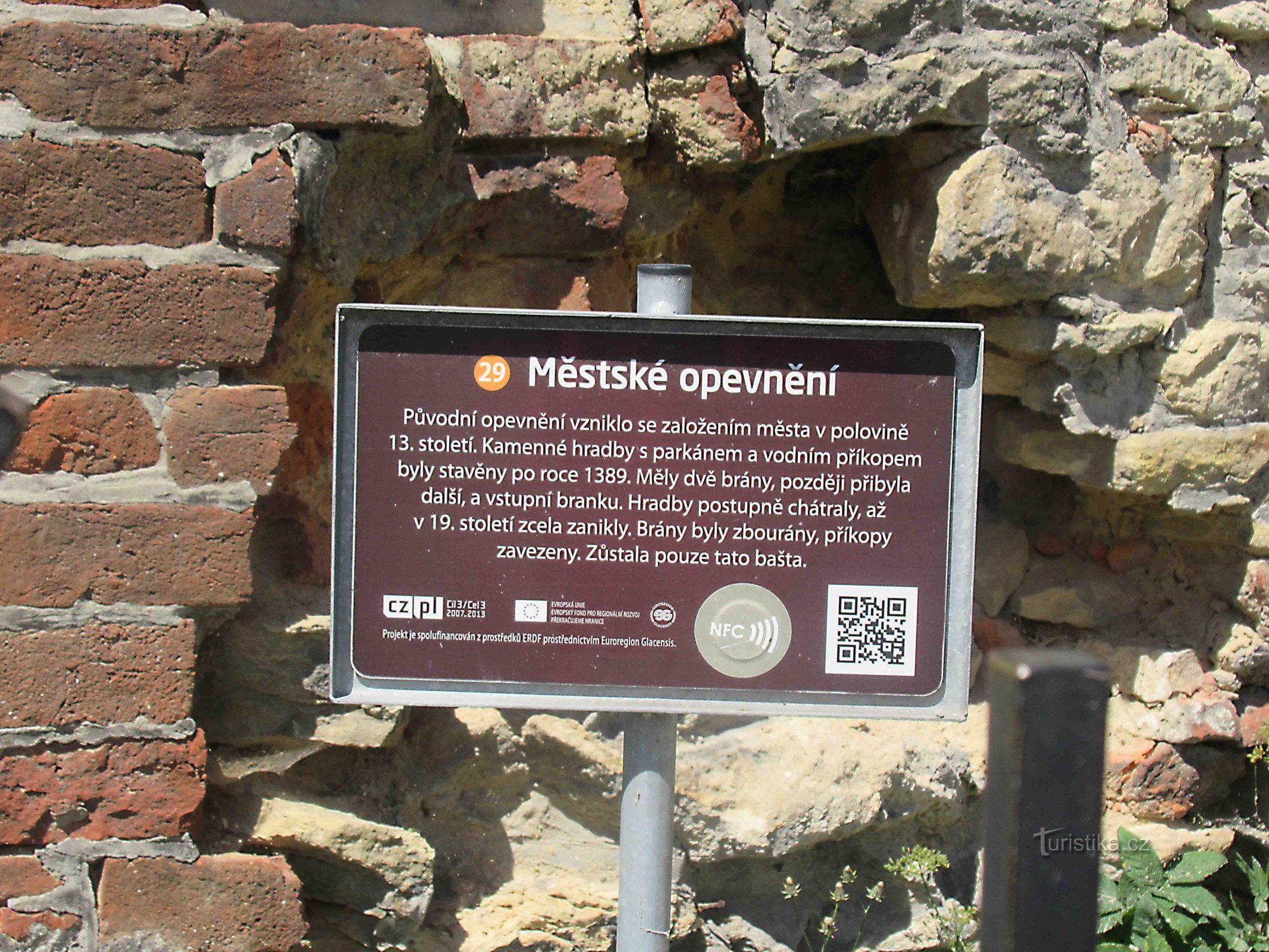 Kaupungin linnoitusten jäännökset Svitavyssa