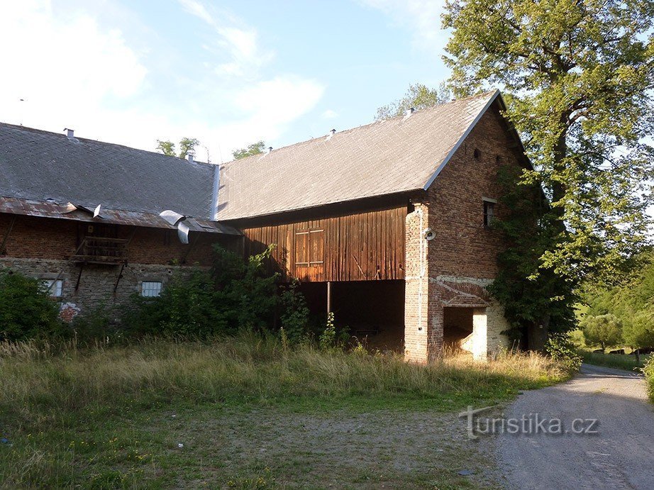 Les vestiges du domaine de Křivý Dvůr