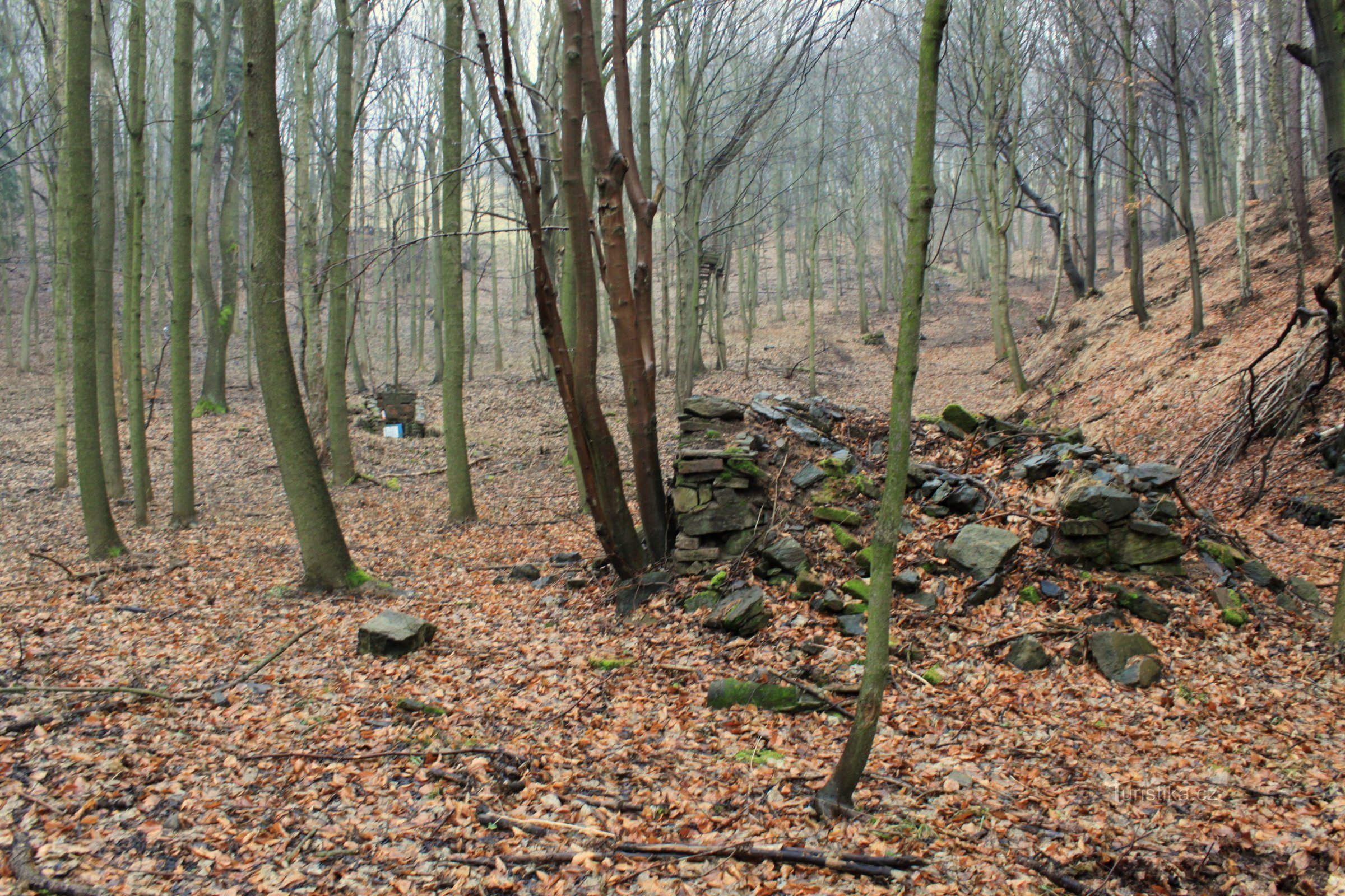 Remains of an ore treatment plant