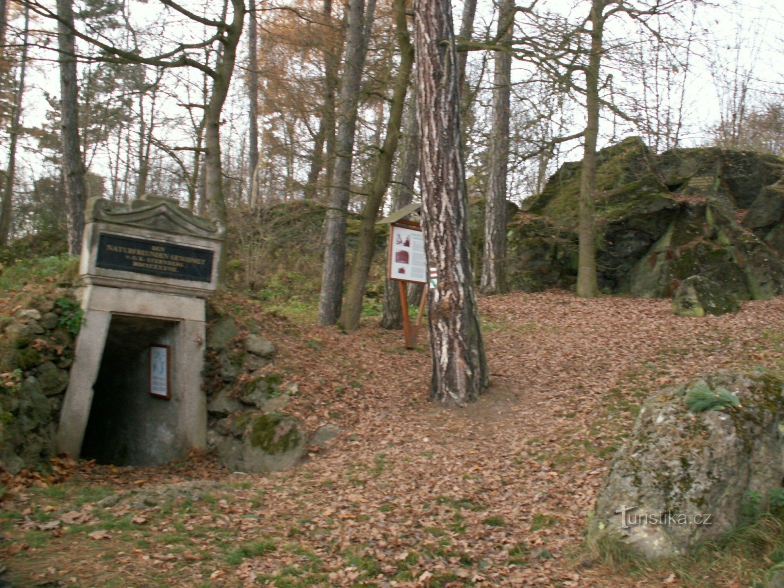 The brick entrance to the tunnel, now filled in