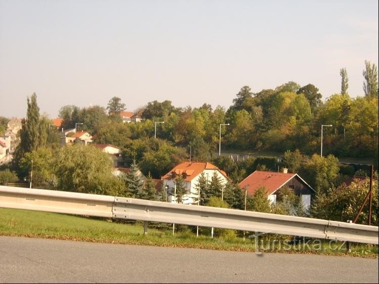 From the west: view of the village from the west