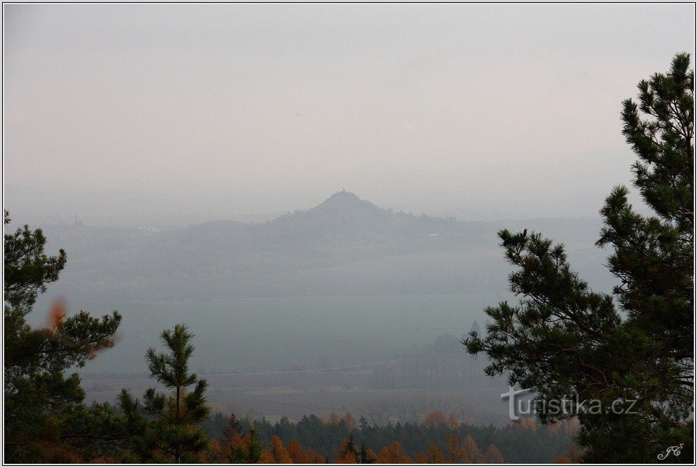 Vyhlídka VáclavČtvrtekのZebín。 残念ながら霧でした…