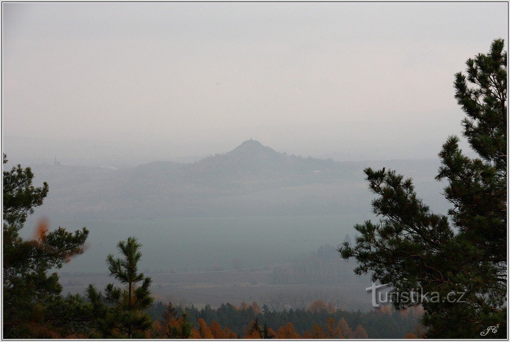 Zebín from Vyhlídka Václava Čtvrtek. Unfortunately it was foggy...