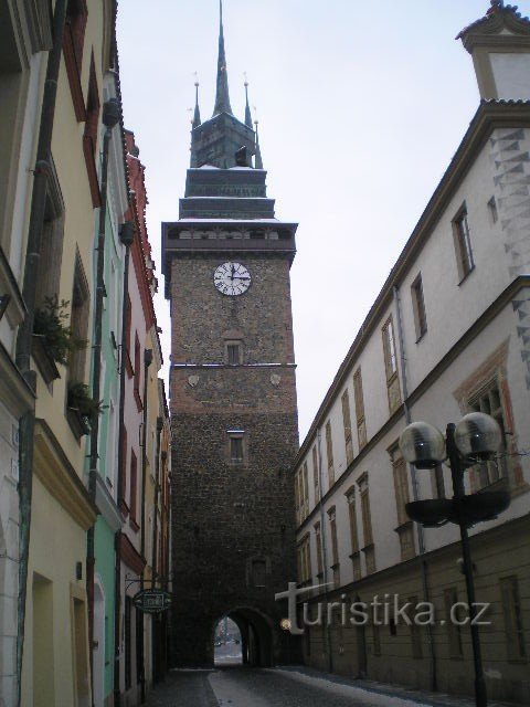 Green gate from Pernštejnské náměstí