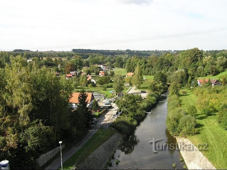 Žermanice: Žermnince - uitzicht vanaf de dam