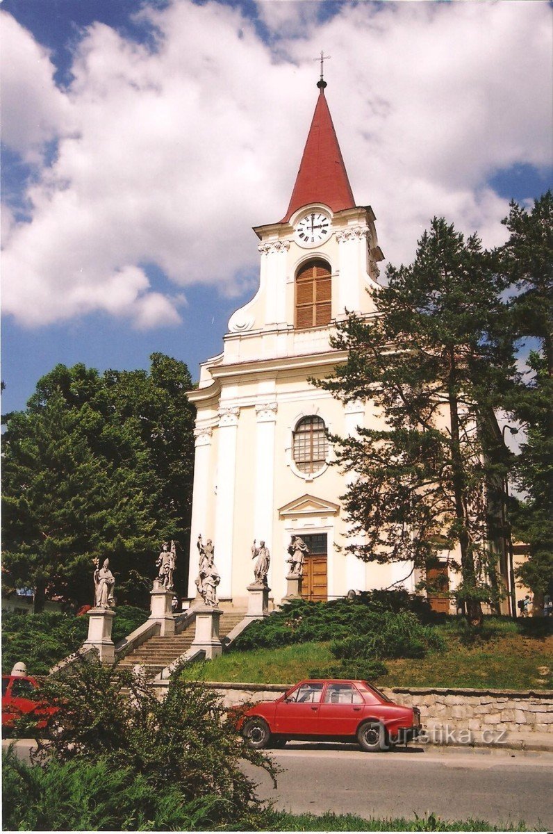 Židlochovice - a Szent Mennybemenetele templom. válság