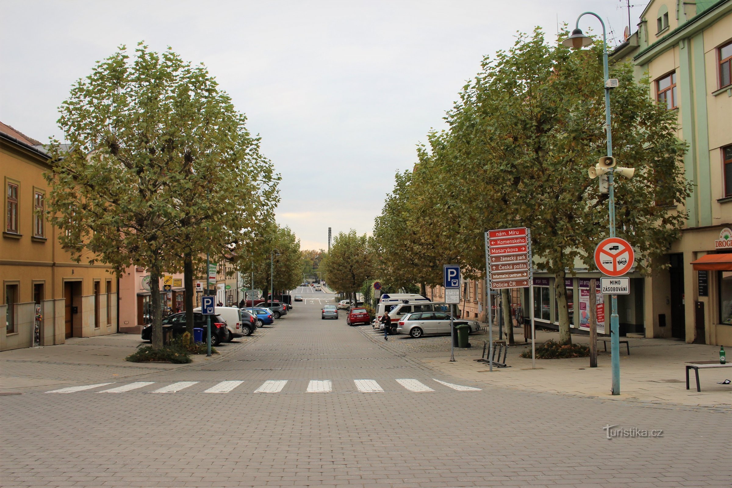 Židlochovické náměstí Míru is het centrum van het historische deel van de stad