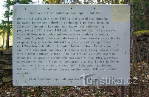 Cementerio judío cerca de Kamenice nad Lipou