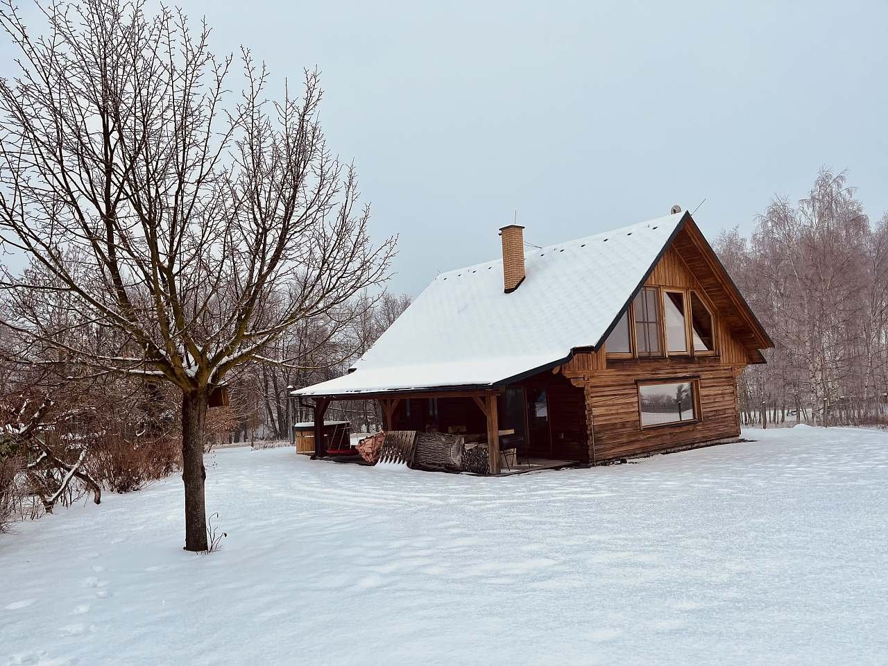 Zima na naší roubence