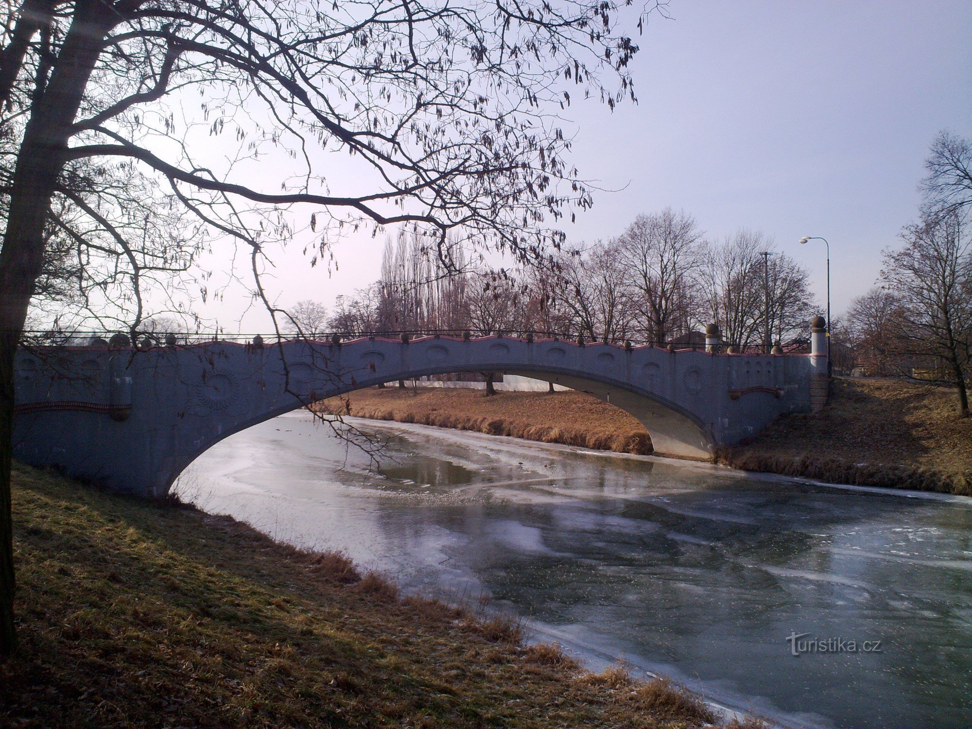桥的冬天视图