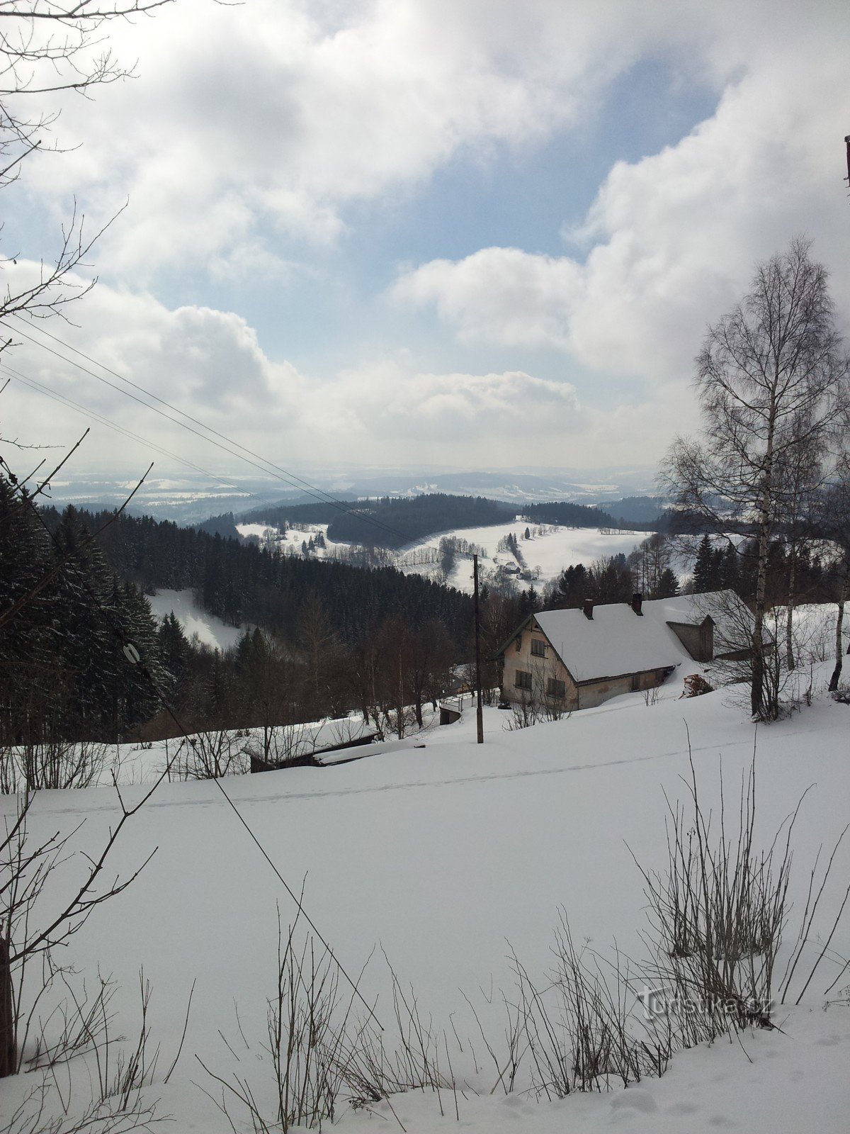 Winterwanderung von Beneck zum Aussichtspunkt Žalý und zurück