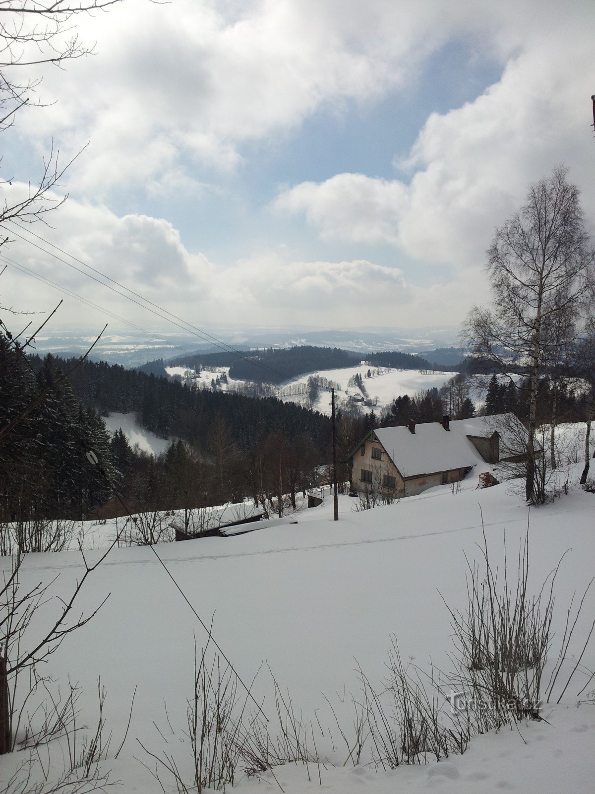 Winter walk from Beneck to the Žalý Lookout and back