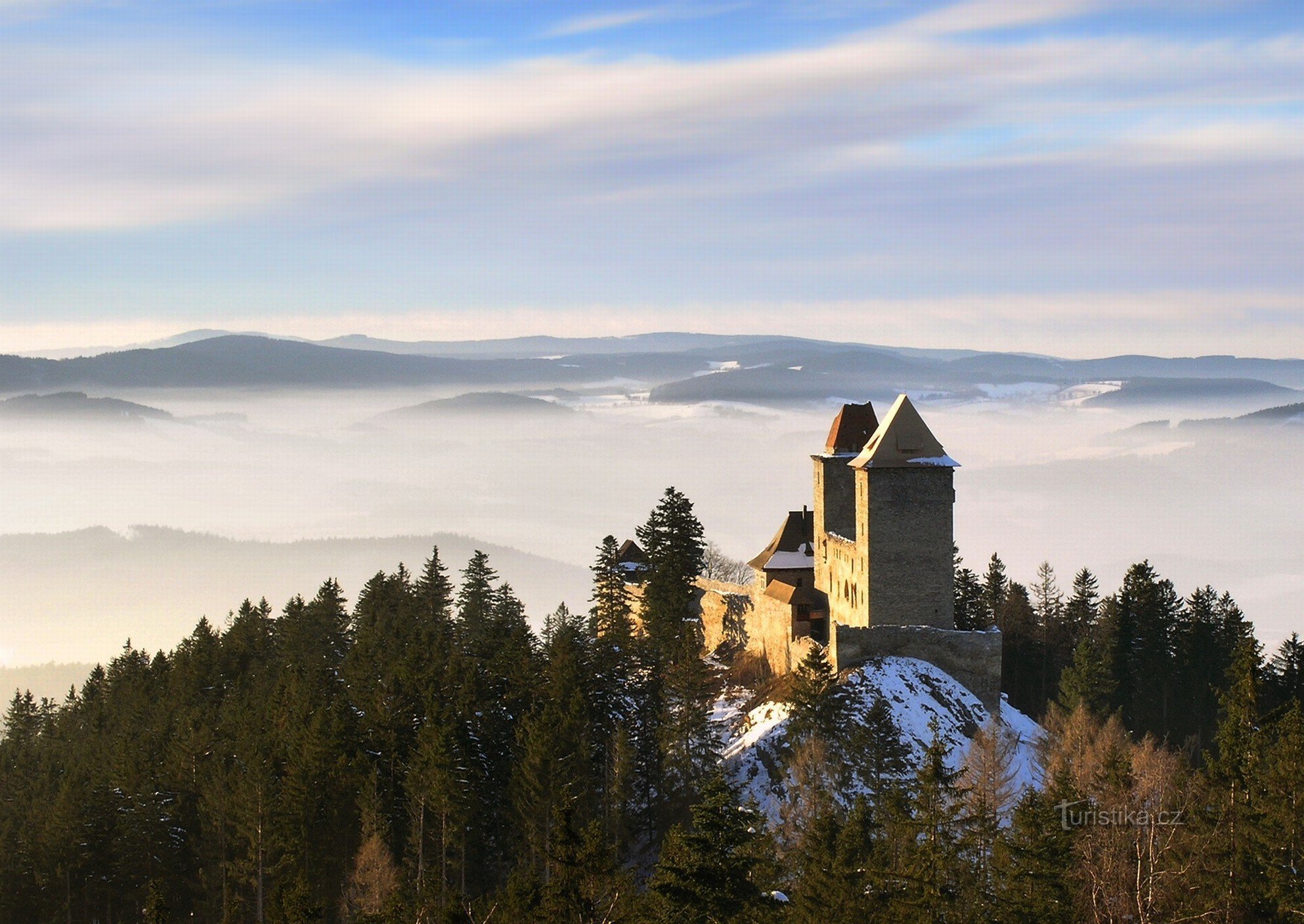 Passeios de inverno no Castelo Kašperk 2014