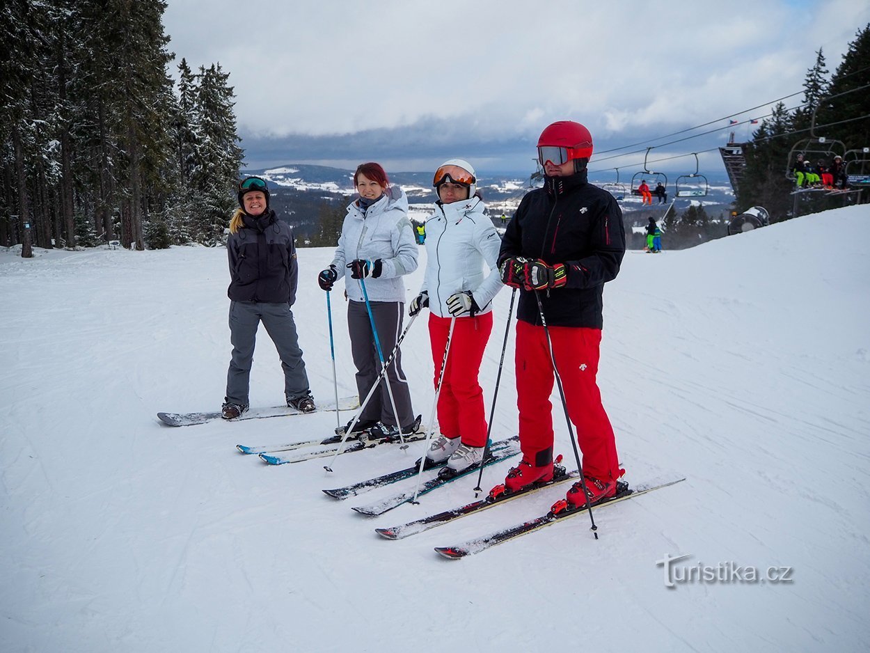 Semaine d'hiver à Šumava 2022 pt. 4, Zadov sjezd, Modrava