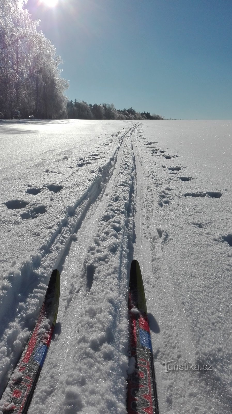 Winterhooglanden op langlaufski's - langlaufcircuit bij Rozkoša.