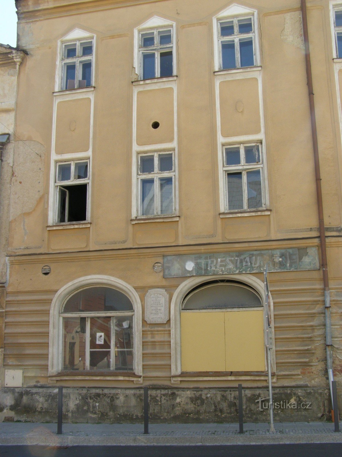 Zlaté Hory - plaque commémorative de la mère du compositeur de musique Franz Schubert