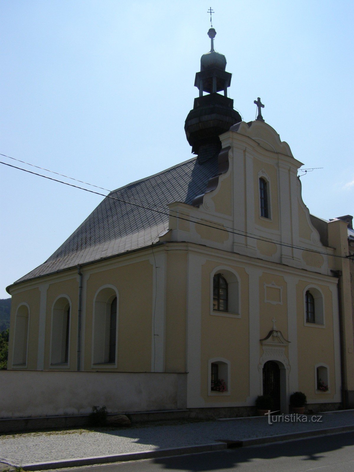 Zlaté Hory - Szent Kórház temploma. Válság