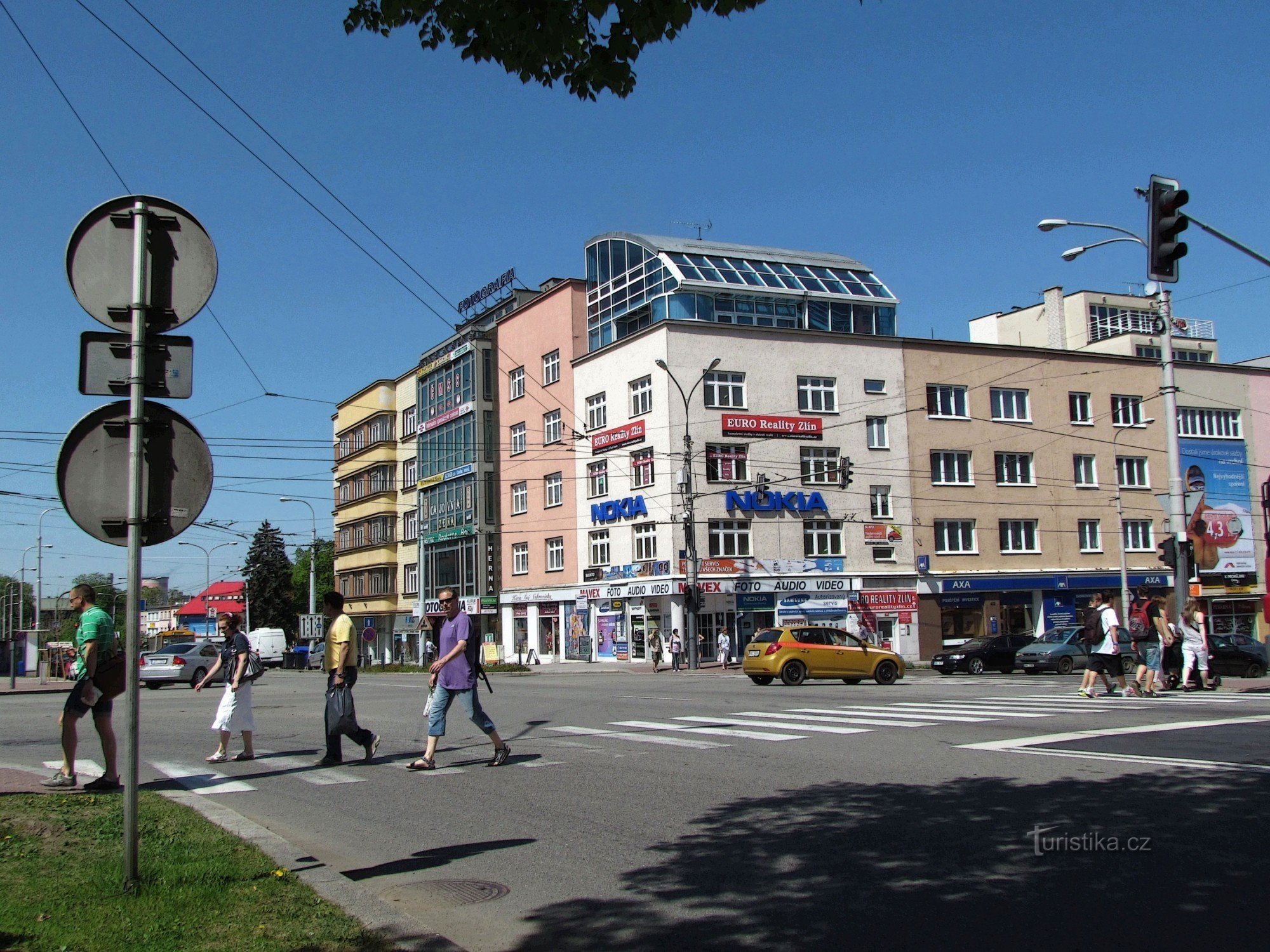 Zlín - one of the main intersections of the city